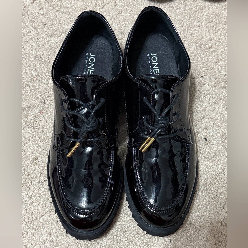 Jones New York Glossy Black Women’s Oxfords